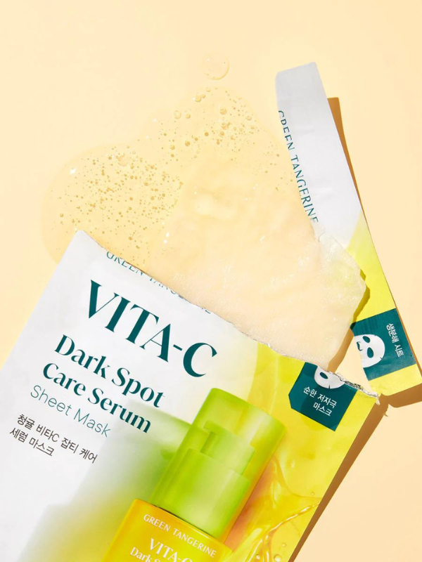 Goodal Green Tangerine Vita C Dark Spot Care Serum Sheet Mask 28g Goodal