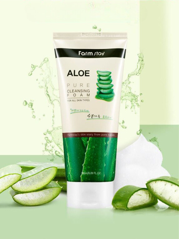 Farm stay Pure Cleansing Foam Aloe 180ml Farm Stay