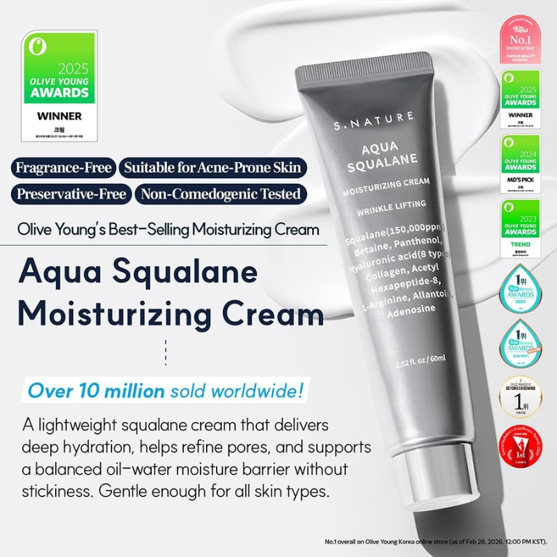 S.Nature Aqua Squalane Moisturizing Cream 60ml