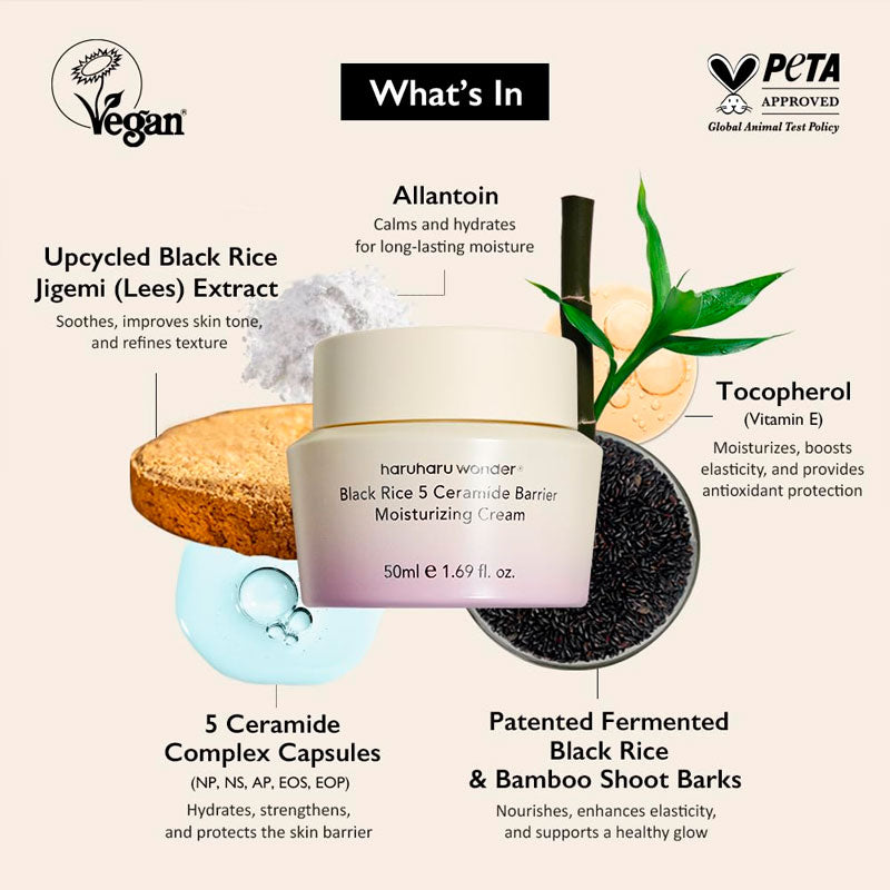 haruharu wonder Black Rice 5 Ceramide Barrier Moisturizing Cream 50ml