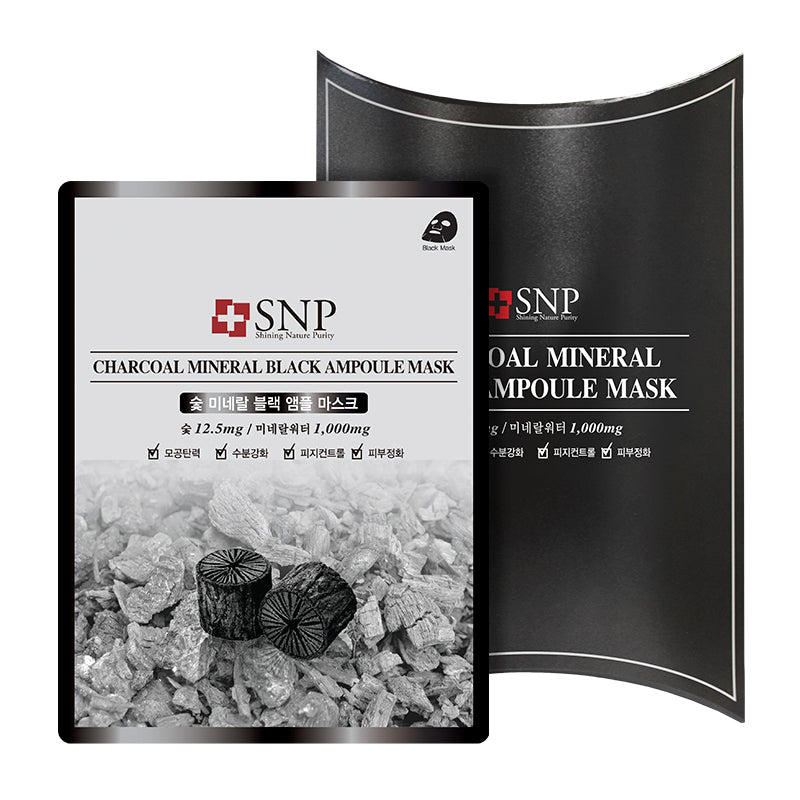 SNP Charcoal Mineral Black Ampoule Mask 25ml SNP