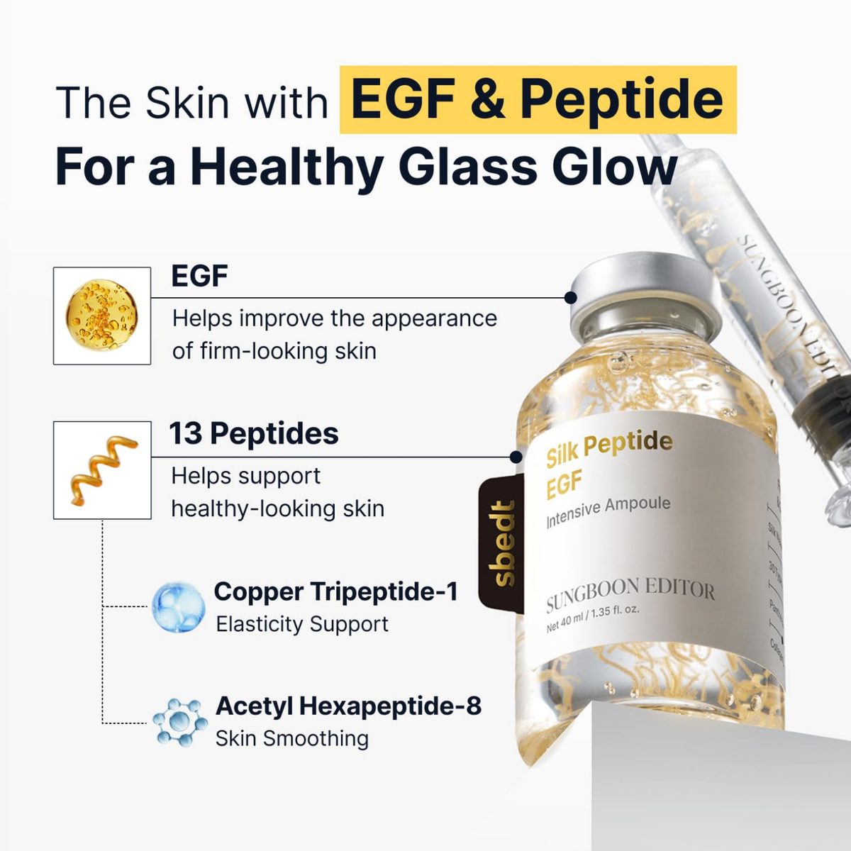 Sungboon Editor Silk Peptide EGF Intensive Ampoule 40ml