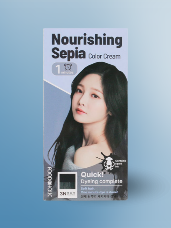 Foodaholic Nourishing Sepia Color Cream 1min 3N Natural Black 60g Foodaholic
