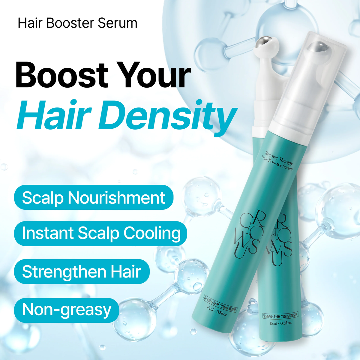 GROWUS Recover Therapy Hair Booster Serum 15ml