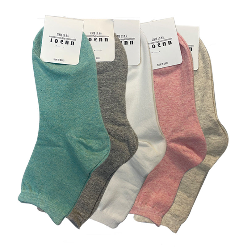 A00 Basic Quarter Socks pinknblossom