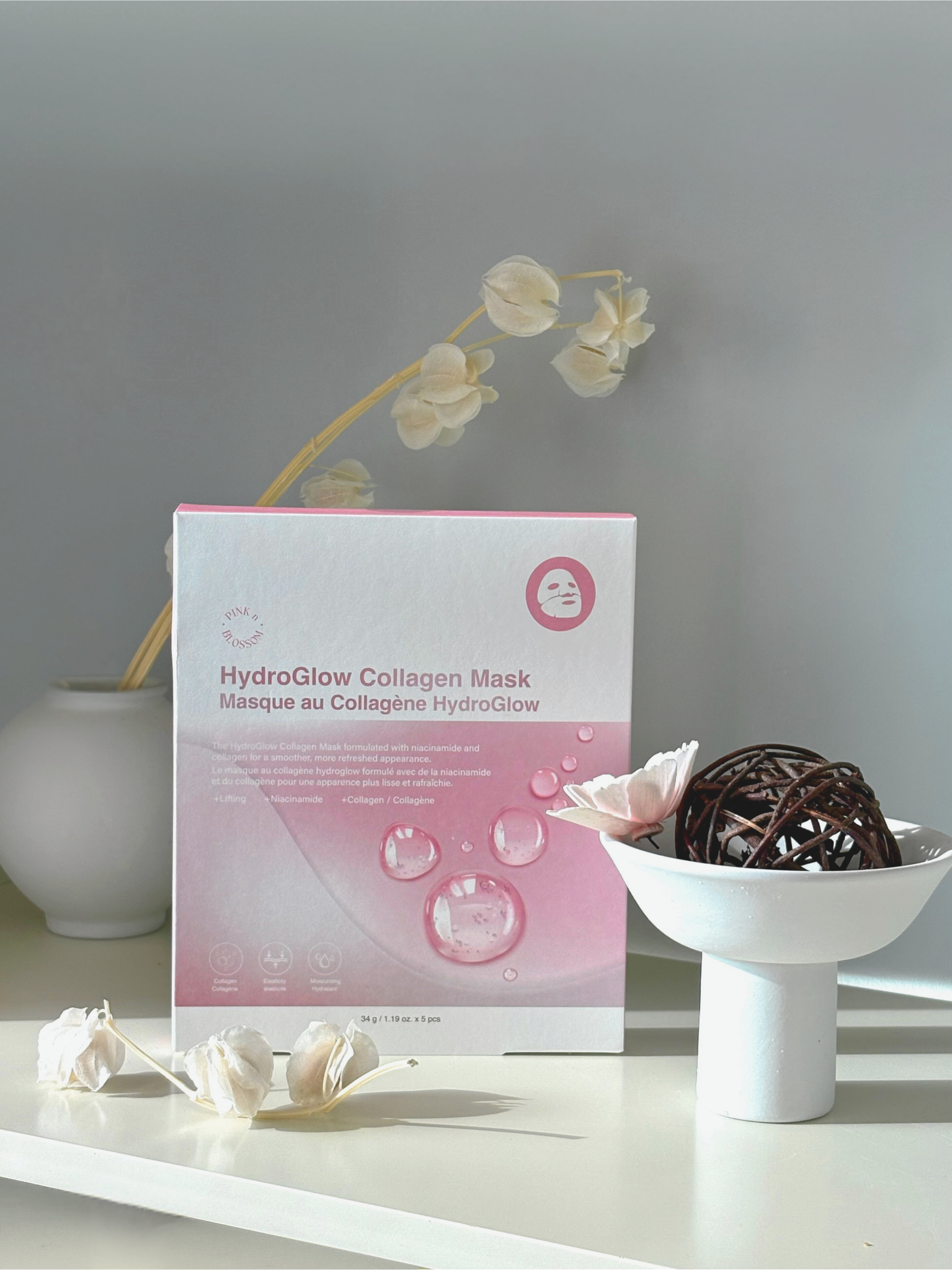 Free Pinknblossom HydroGlow Collagen Mask 34g N/A