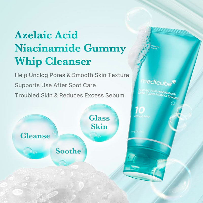 medicube Azelaic Acid Niacinamide Deep Clean Foam Cleanser 120g