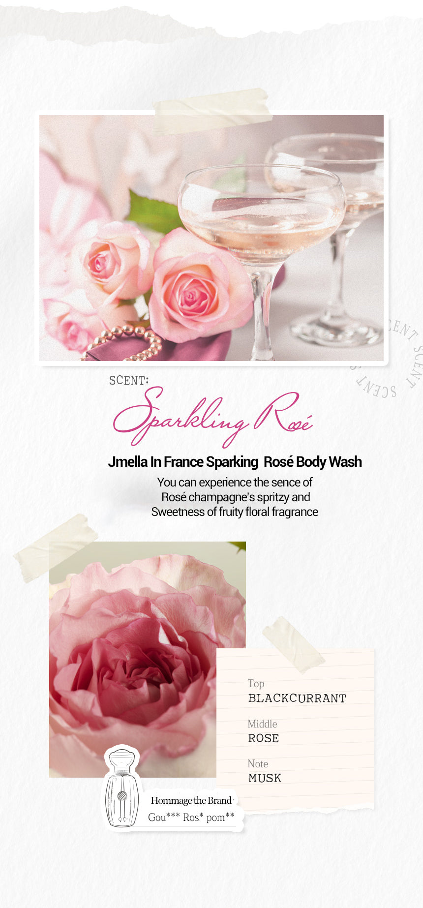 Jmella In France Sparkling Rose Body Wash 500ml Jmella