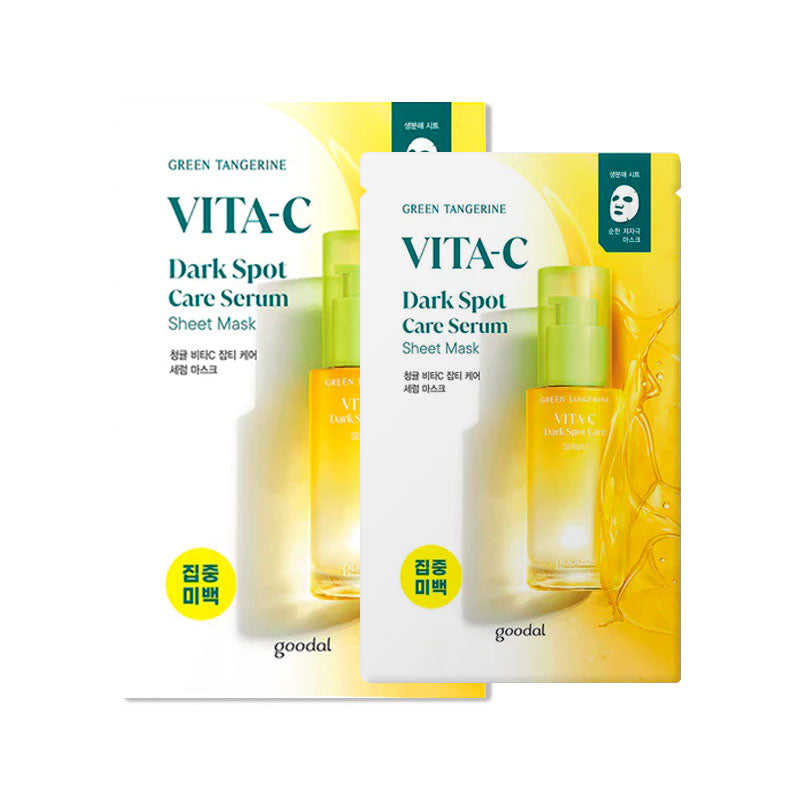 Goodal Green Tangerine Vita C Dark Spot Care Serum Sheet Mask 28g Goodal