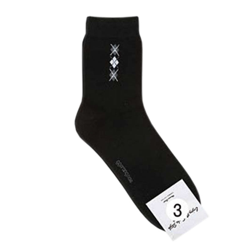 Simple Argyle Mens Quarter Socks