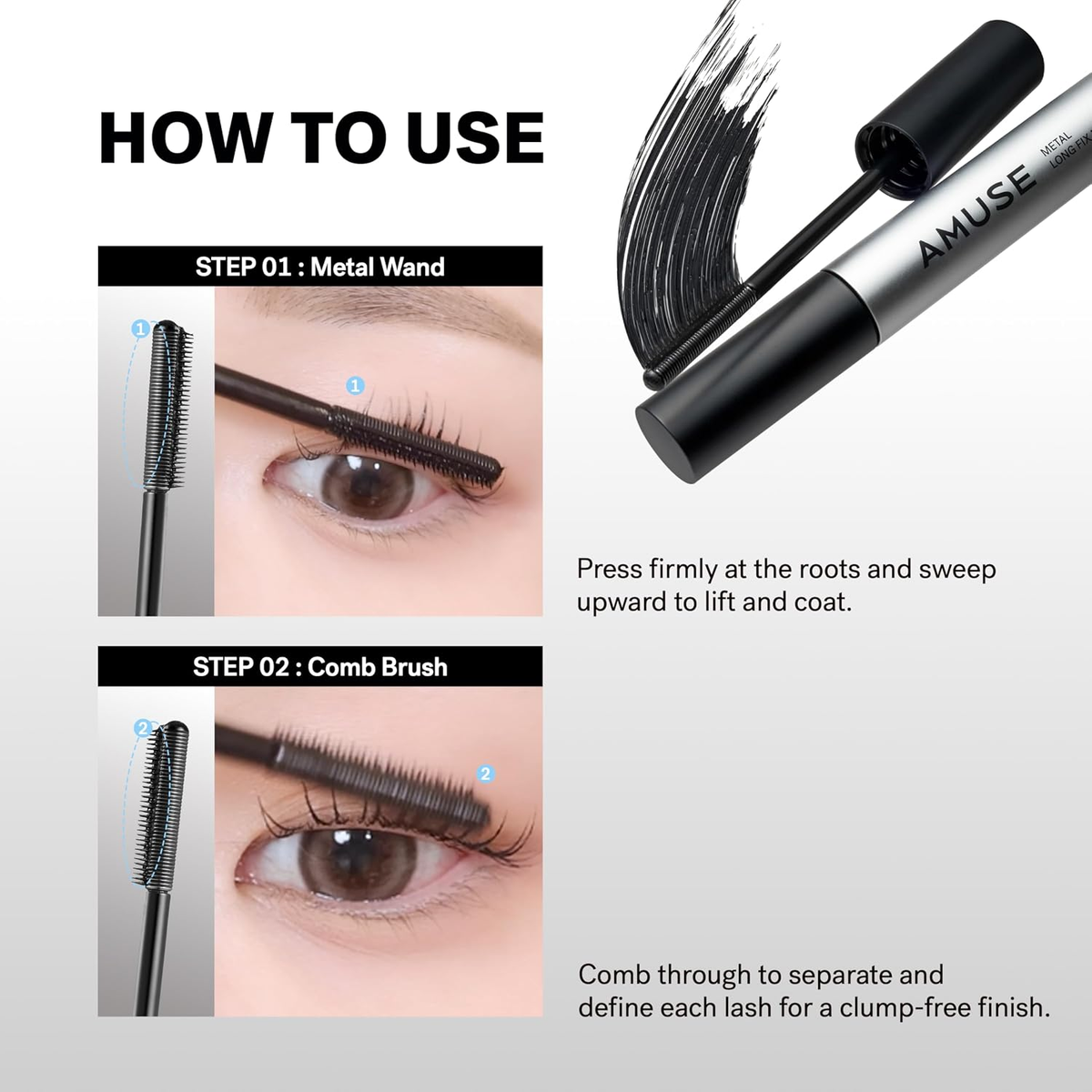 Amuse Metal Long Fix Mascara