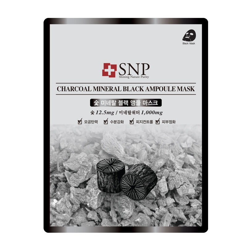 SNP Charcoal Mineral Black Ampoule Mask 25ml SNP