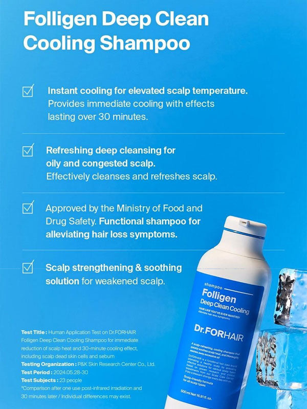 Dr.FORHAIR Folligen Deep Clean Cooling Shampoo 500ml