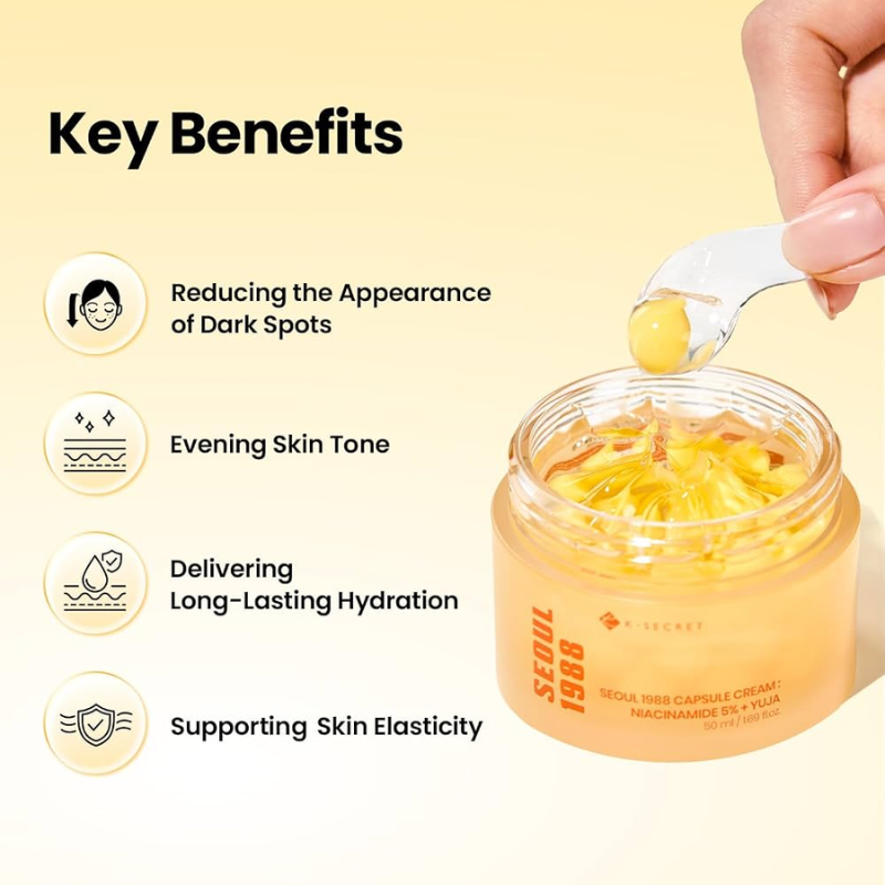 K-SECRET SEOUL 1988 Capsule Cream : Niacinamide 5% + Yuja 50g