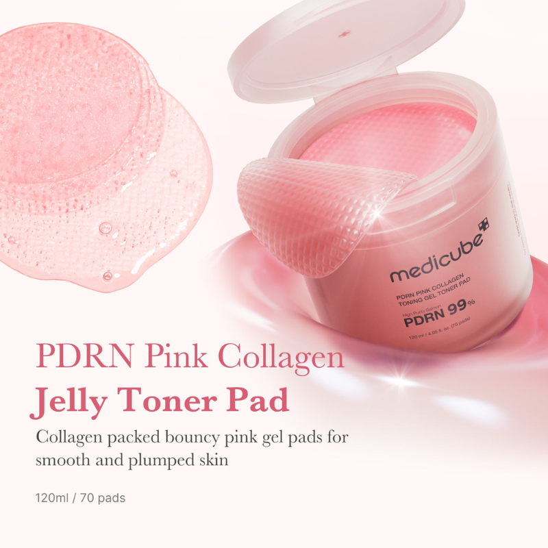 medicube PDRN Pink Collagen Toning Gel Toner Pad 120ml / 70pads medicube