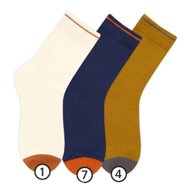 Cuff Color Quarter Socks Kikiya Socks