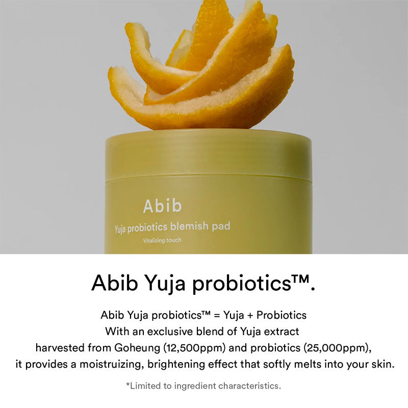 Abib Yuja Probiotics Blemish Pad Vitalizing Touch 140ml / 60pads