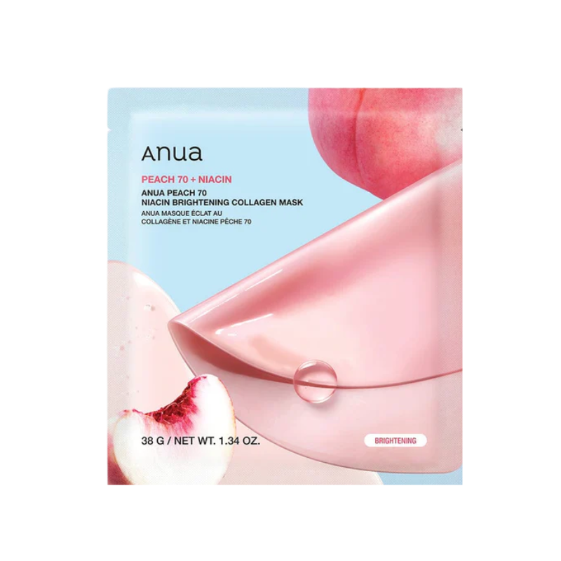 Anua Peach 70 Niacin Brightening Collagen Mask 38g Anua