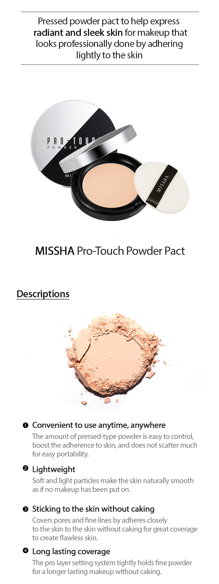 MISSHA Pro Touch Powder Pact 10g MISSHA