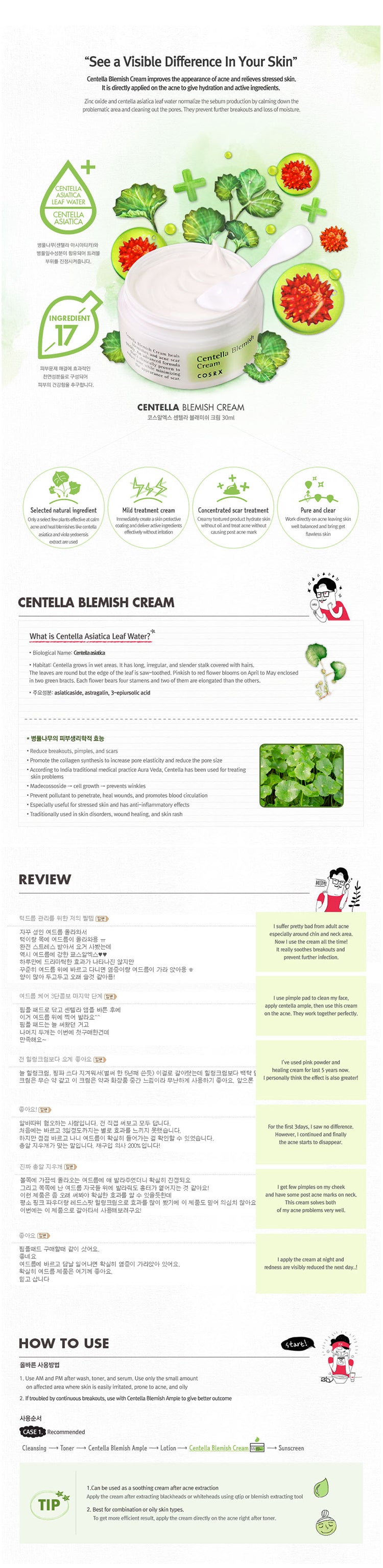 COSRX Centella Blemish Cream 30ml COSRX