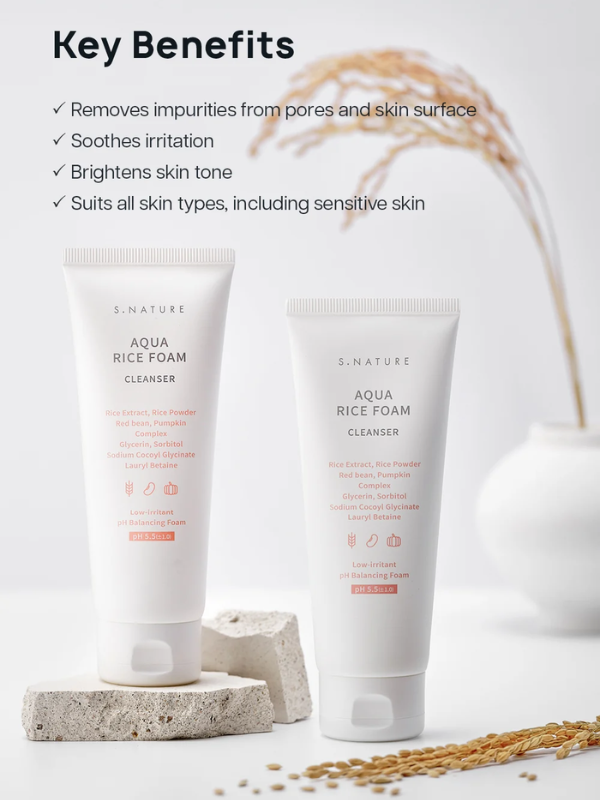 S.Nature Aqua Rice Foam Cleanser 160ml