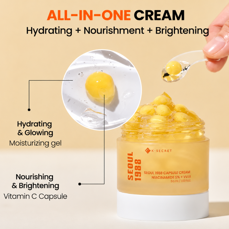 K-SECRET SEOUL 1988 Capsule Cream : Niacinamide 5% + Yuja 50g