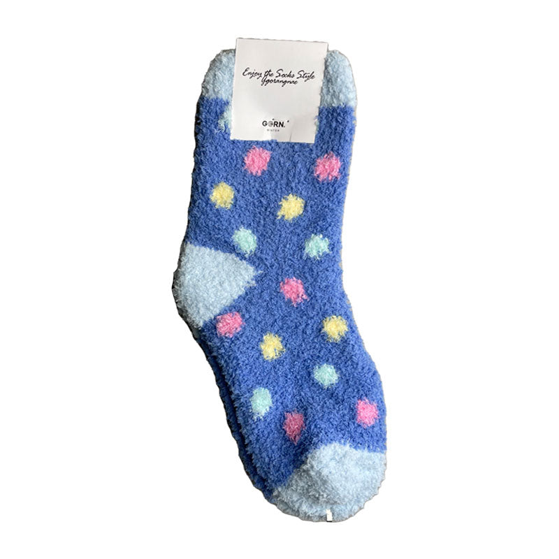 Long Dotted Fluffy Socks pinknblossom
