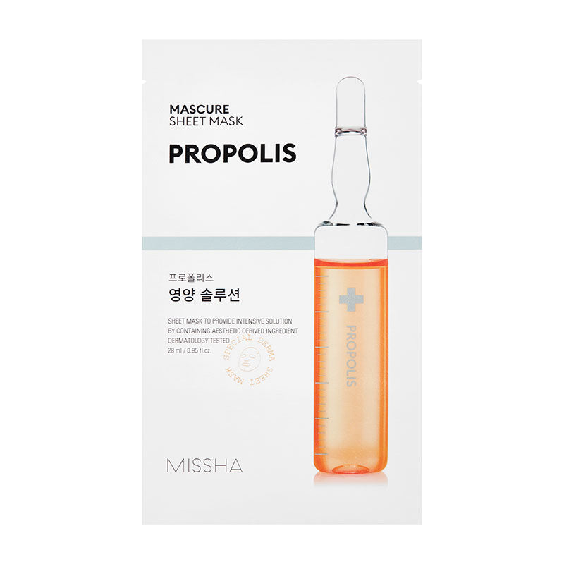 MISSHA Mascure Nutrition Solution Sheet Mask Propolis 27ml MISSHA Mascure Nutrition Solution Sheet Mask Propolis 27ml