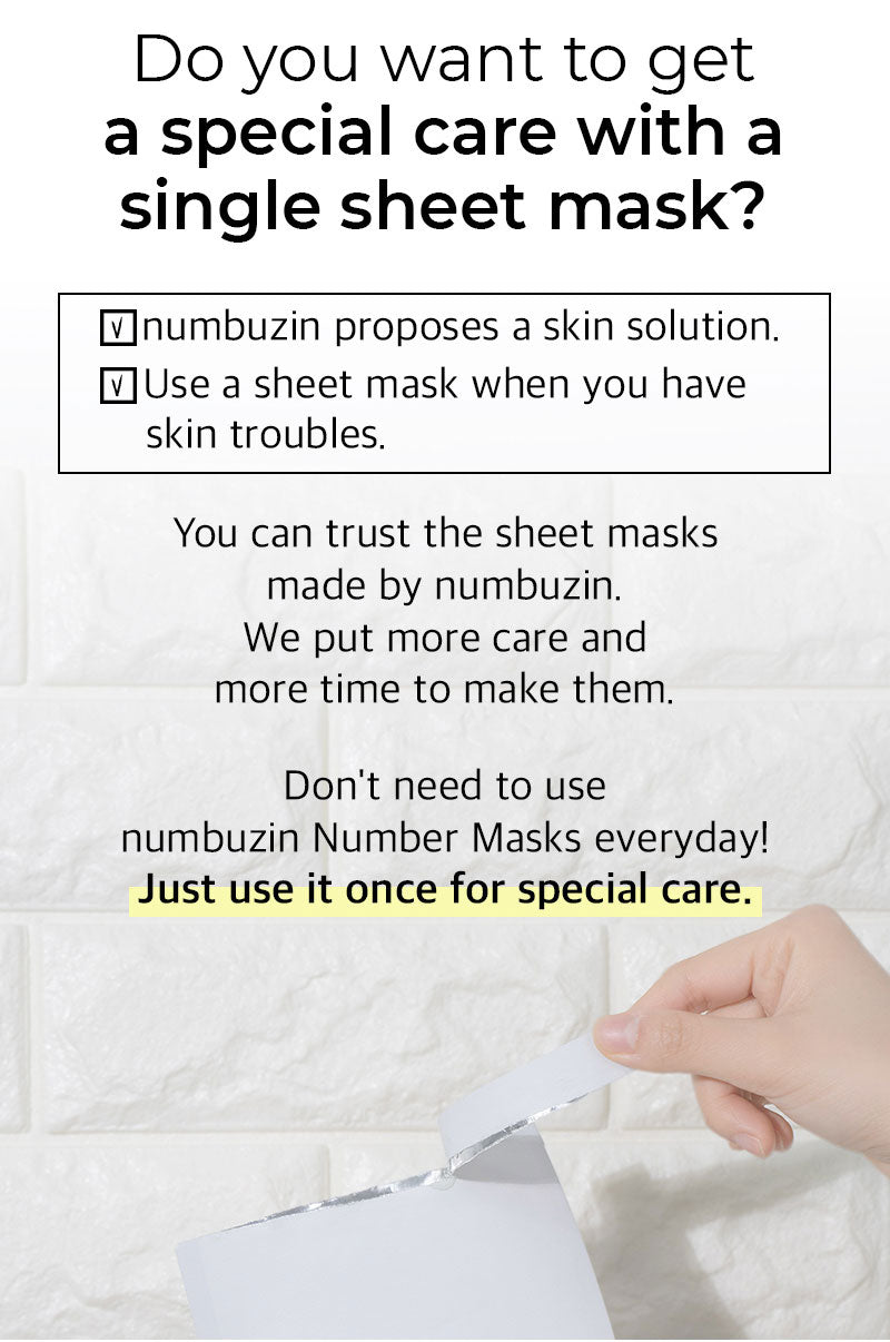 numbuzin No.3 Tingle-Pore Softening Sheet Mask numbuzin