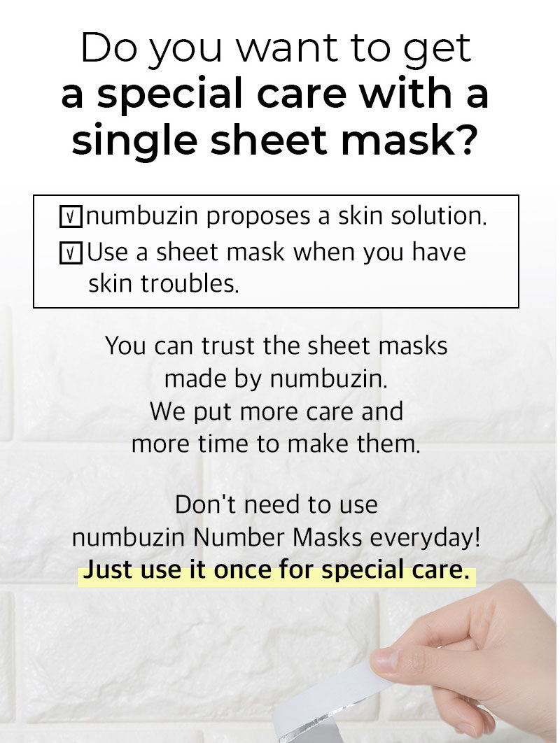 numbuzin No.1 Dewy Glow Spa Sheet Mask numbuzin