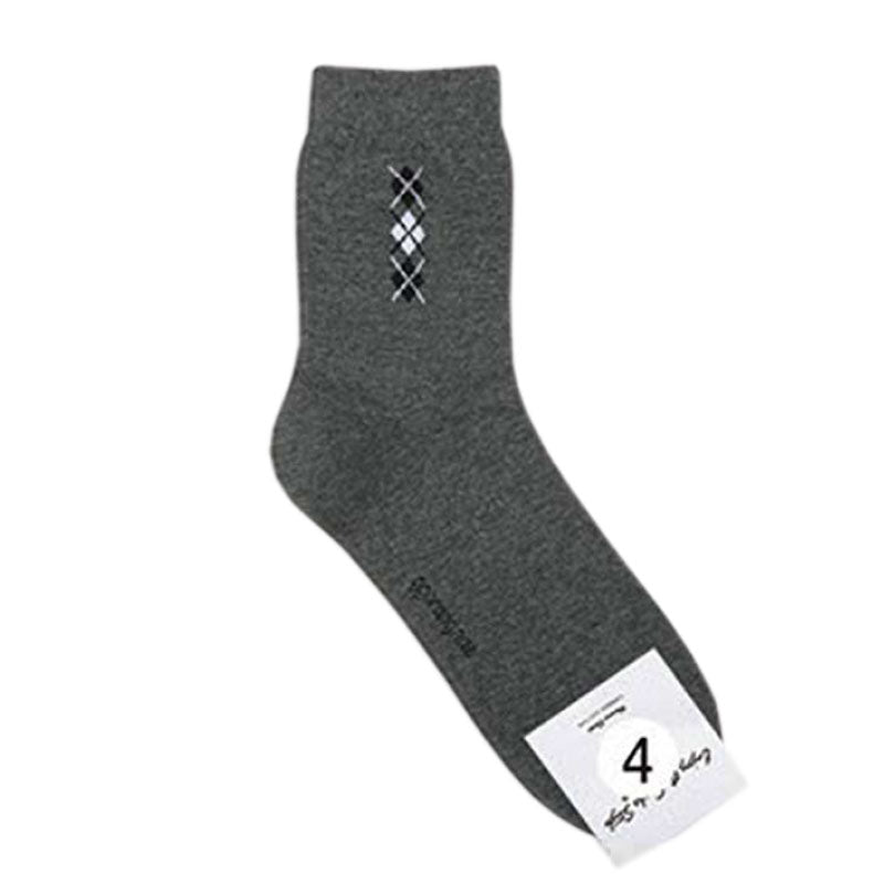 Simple Argyle Mens Quarter Socks